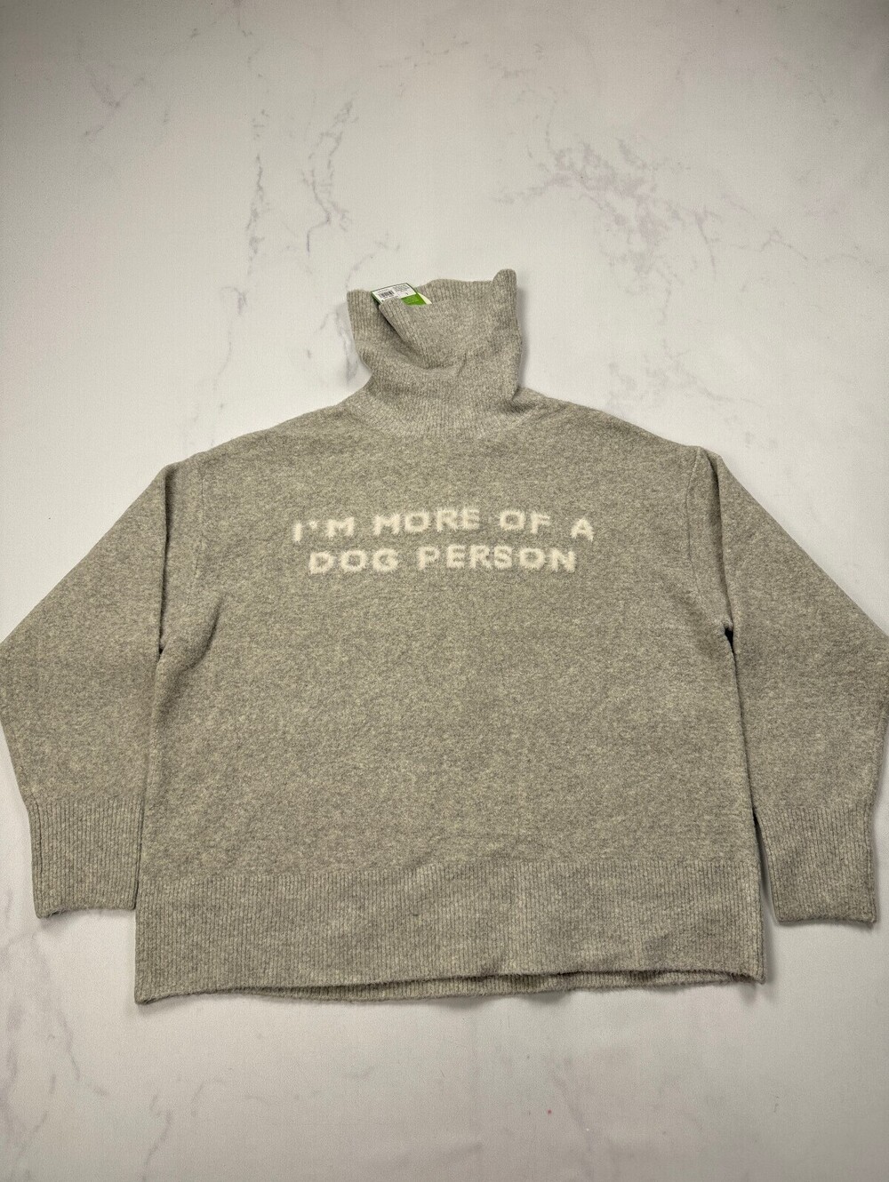 The Cuddle Collab I'm More Of A Dog Person Pullover Dove Gray - Womens L